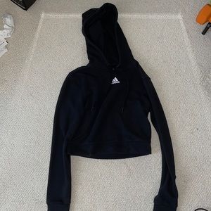 adidas cropped black sweatshirt